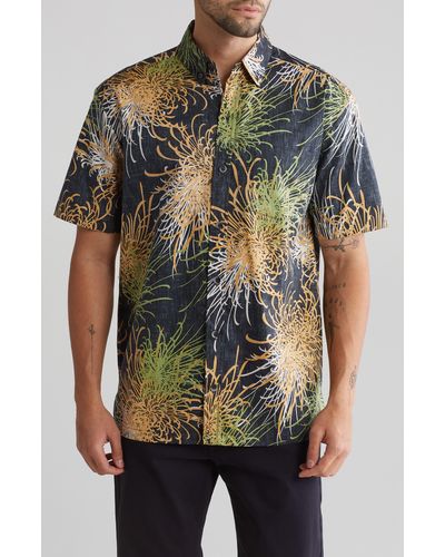 Kahala Hanabi Cotton Button-up Shirt - Multicolor