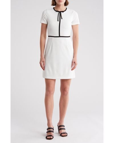 Alexia Admor Eira Short Sleeve A-line Dress - White