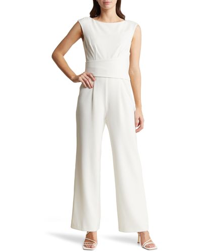 Harper Rose Cap Sleeve Jumpsuit - White