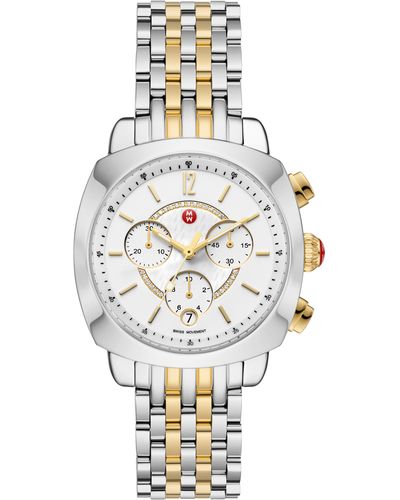 Michele Ascalon Two-tone Diamond Bracelet Watch - Metallic