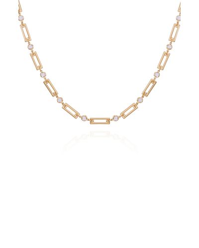Vince Camuto Rectangle Link Necklace - Metallic