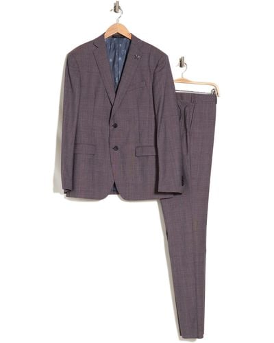 John Varvatos Bleecker Wool Suit - Purple