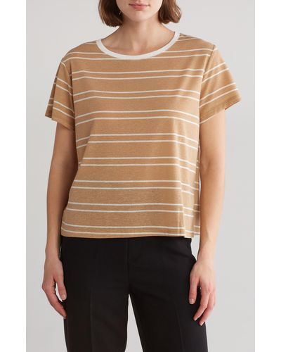 Halogen® Stripe Boxy T-shirt - Black