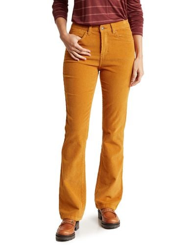 Kensie 32" High Rise Bootcut Jeans - Orange