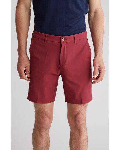 Original Penguin Solid Flat Front Golf Shorts - Red