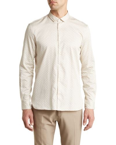 John Varvatos Ross Slim Fit Cotton Sport Shirt - White