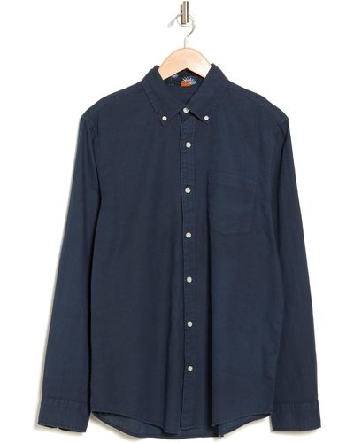 Tailor Vintage Puretec Cooltm Linen & Cotton Button-up Shirt - Blue