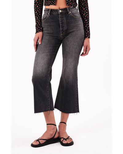 Rolla's Classic Flare Crop Jeans - Black