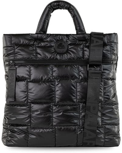 Pajar Quilted Top Handle Tote Bag - Black