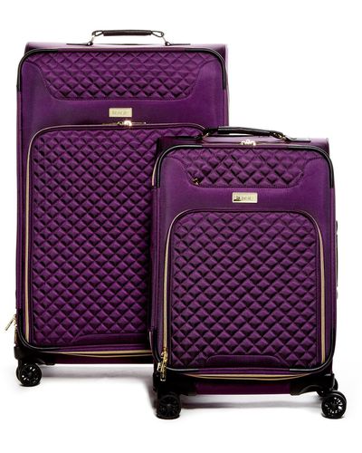 Kensie 2-piece Expandable Quilted Luggage - Purple