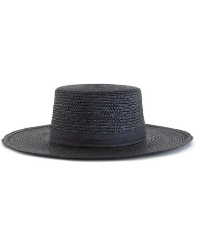 Janessa Leone 'calla' Straw Bolero Hat - Black