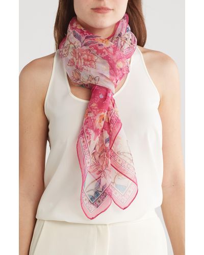 Vince Camuto Paisley Floral Scarf - Pink
