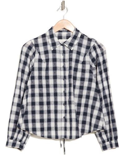 The Great The Stream Gingham Button-up Shirt - Blue