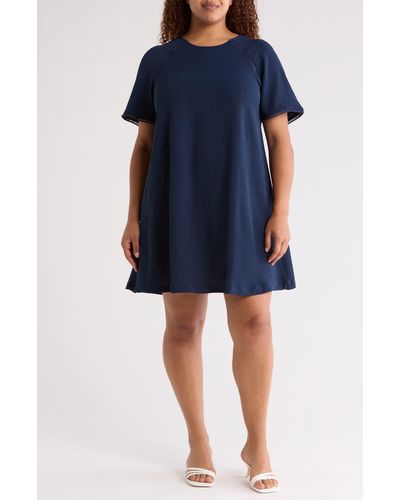 Vero Moda Calva Gitte Short Sleeve Shift Dress - Blue