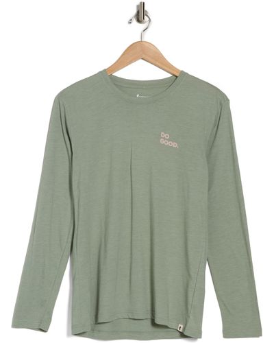 COTOPAXI Do Good Organic Cotton Blend Long Sleeve T-shirt - Green