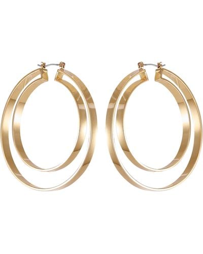 Vince Camuto Clearly Disco Double Hoop Earrings - Metallic