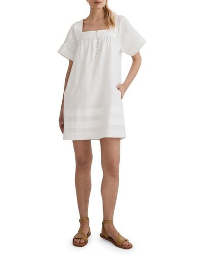 Madewell Nisha Cotton Poplin Dress - White