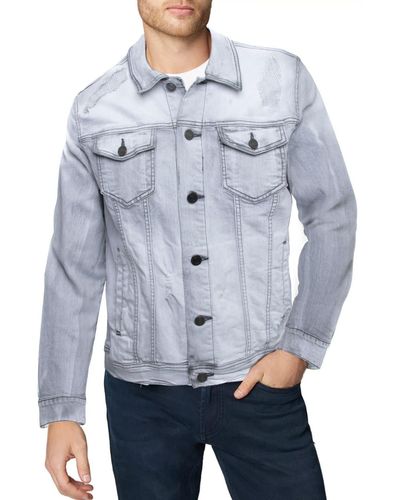 Xray Jeans Washed Slim Denim Jacket - Gray