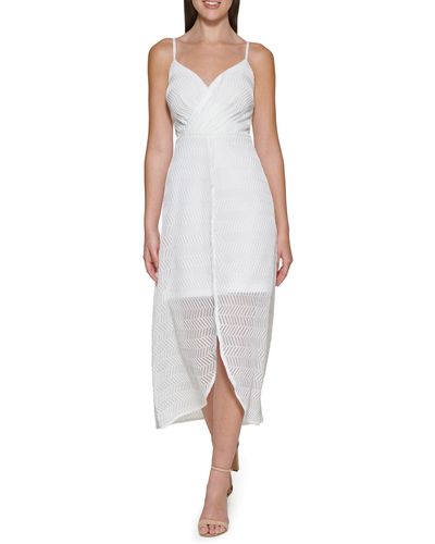 Guess Lace Midi Dress - White