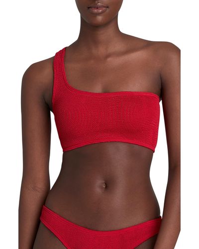 Bondeye The Samira One-shoulder Convertible Bikini Top - Red
