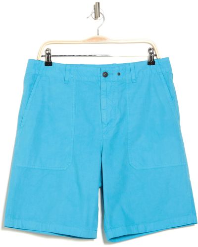 Rag & Bone Cliffe Peached Cotton Field Shorts - Blue