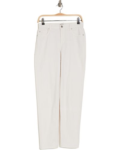 Eileen Fisher High Waist Stretch Organic Cotton Slim Jeans - White