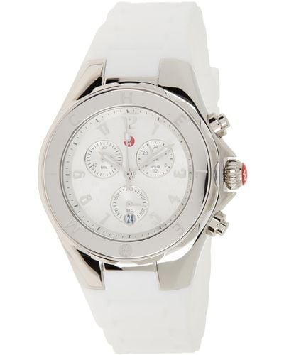 Michele White Tahitan Jelly Bean Watch - Gray