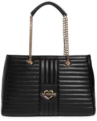 Love Moschino Borsa Quilted Shoulder Bag - Black