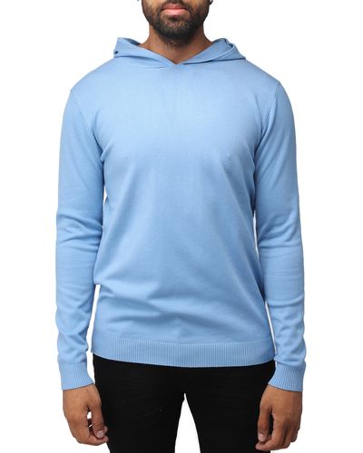 Xray Jeans Core Knit Pullover Hoodie - Blue