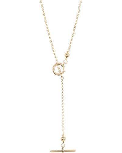 Nordstrom Open Circle T-bar Y-necklace - White
