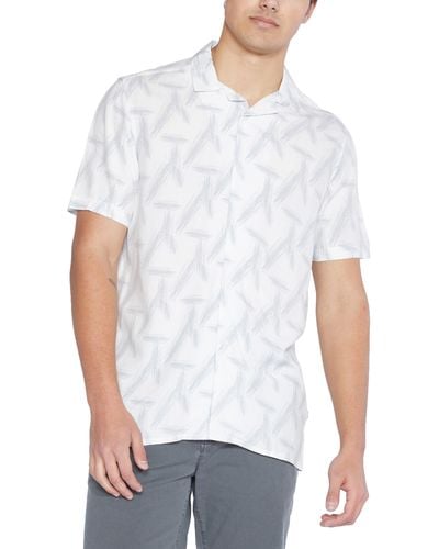Civil Society Varadero Lines Short Sleeve Button-down Shirt - White