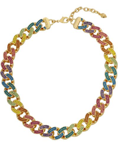 Kurt Geiger Rainbow Chain Necklace - Metallic