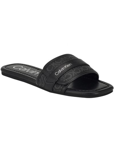Calvin Klein Bonica Flat Sandal - Black