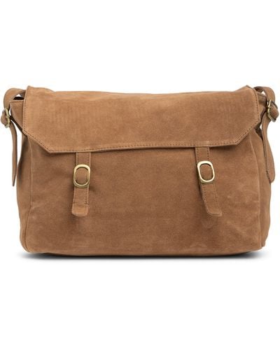 Urban Outfitters Zahara Suede Messenger Bag - Brown