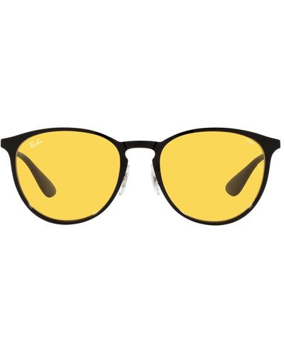 Ray-Ban Ray-ban Erika 54mm Round Sunglasses - Yellow