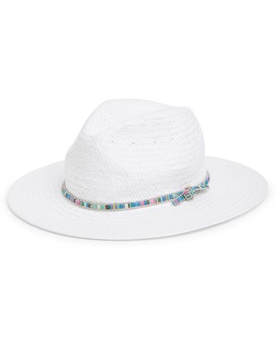 Melrose and Market Novelty Trim Panama Hat - White