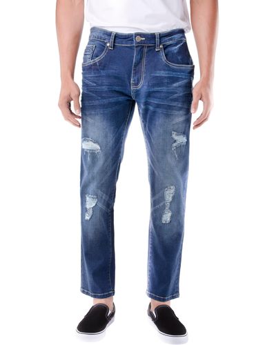 Xray Jeans Skinny-fit Distressed Stretch Jeans - Blue