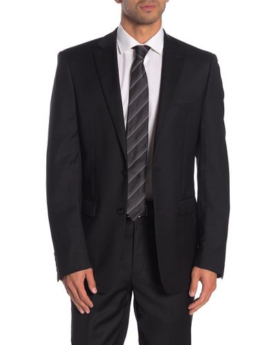 Calvin Klein Solid Black Slim Fit Suit Suit Separates Jacket