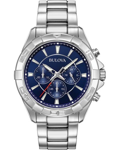 Bulova Bracelet Strap Chronograph Watch in Gray for Men Lyst