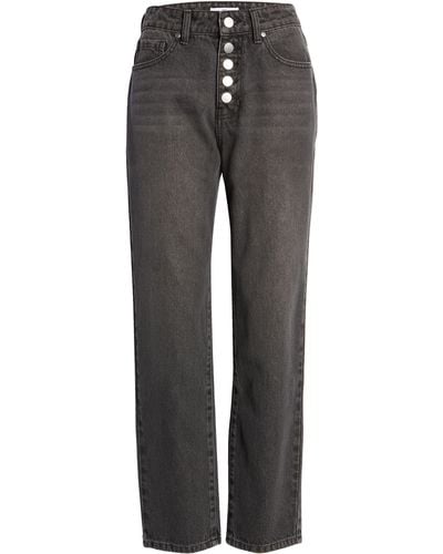 BP. Button Fly Mom Jeans In Faded Black Wash At Nordstrom Rack