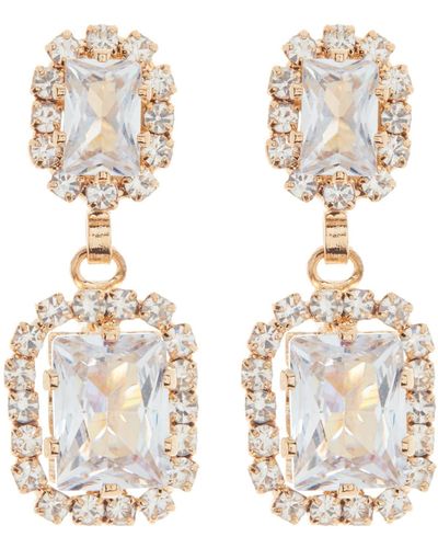 Tasha Crystal Drop Earrings - White