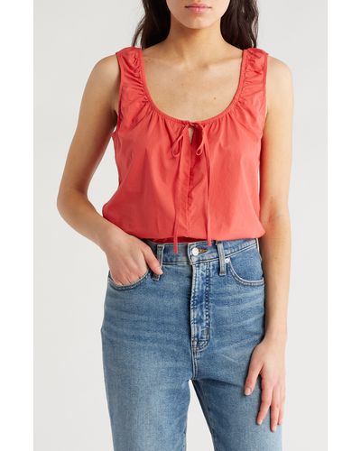 Melrose and Market Tie Sleeveless Top - Red