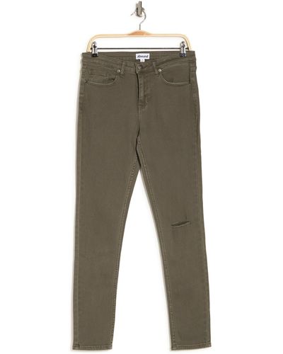 Abound Sustainable Skinny Fit Overdye Jean In Olive Overdye With Cut At Nordstrom Rack - Green