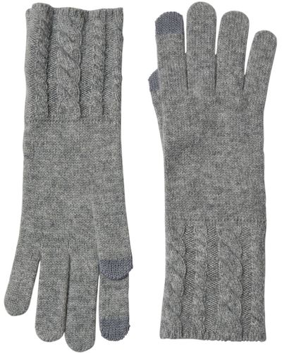 Bruno Magli Cashmere Knit Gloves - Gray