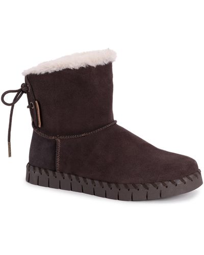 Muk Luks Albany Faux Shearling Lined Boot - Brown