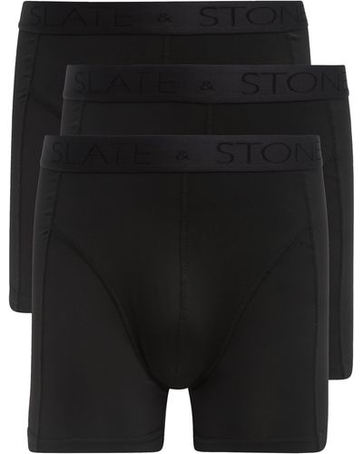 Slate & Stone 3-pack Microfiber Boxer Briefs - Black