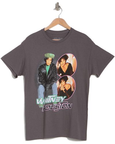 Merch Traffic Whitney Houston Graphic T-shirt - Gray