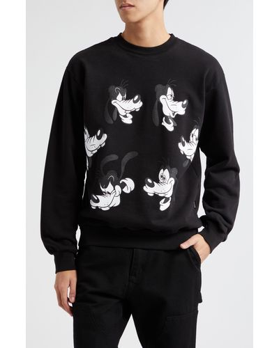 Noon Goons X Disney Moodswing Goofy Cotton Graphic Sweatshirt - Black