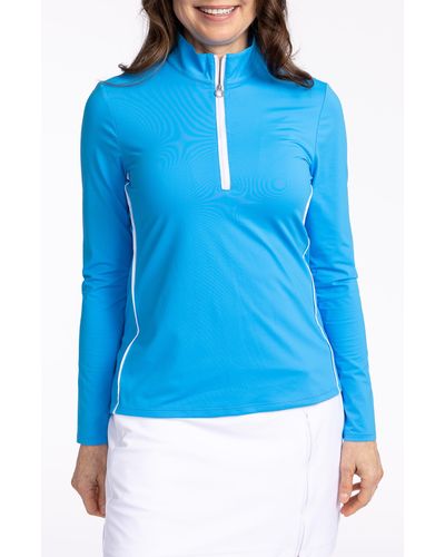 KINONA Keep It Covered Long Sleeve Golf Top - Blue