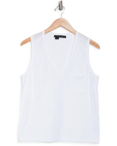 360cashmere Jill U-neck Tank Top In Optic White At Nordstrom Rack